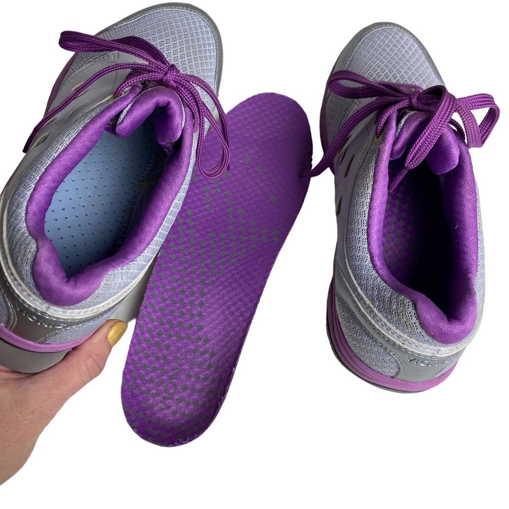 Vionic purple lavender gray arch support orthotic orthaheel sneakers women's 8 - Picture 6 of 11